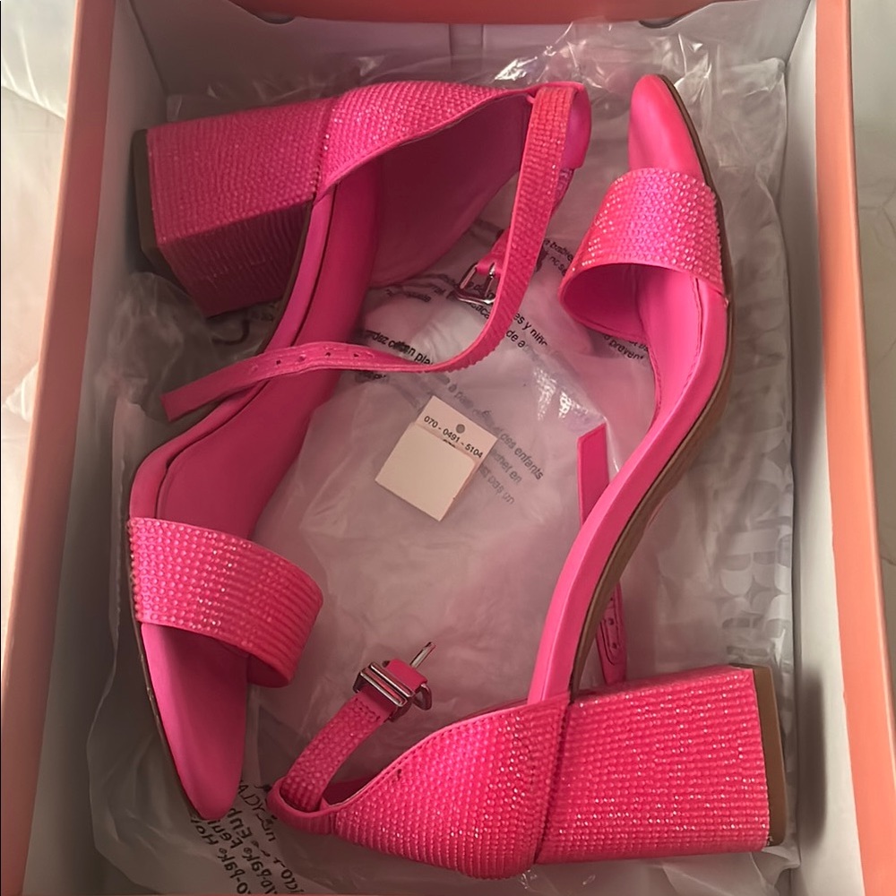 Elegant Pink Women's Block Heel Sandals